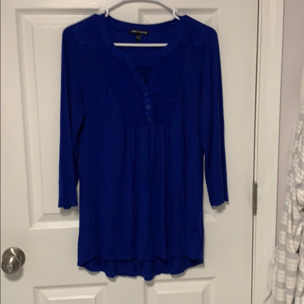Blue blouse size M tunic style
